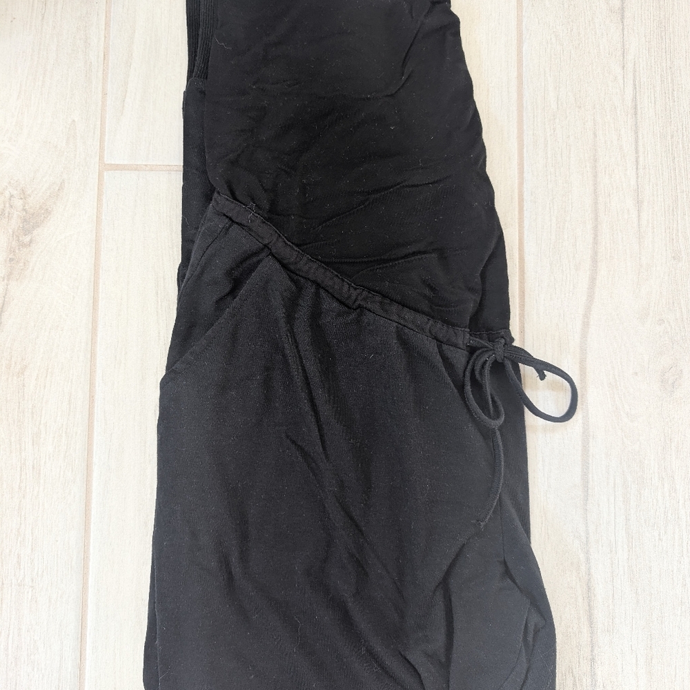 Seraphine Black Maternity Joggers With Drawstring
